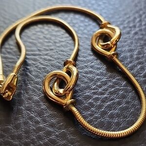 VTG Beeline Gold-Tone Knot Accent Chain Necklace - Women Jewelry